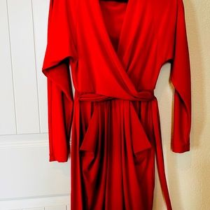 BCBG Red Wrap Dress